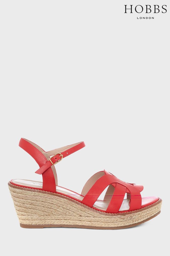 Red espadrilles wedges uk on sale