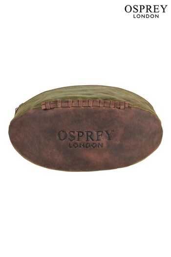 OSPREY LONDON Brown The Rugger Leather Washbag (T62325) | £30