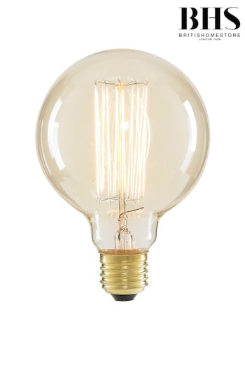 BHS Set of 2 6W LED Large Vintage Globe Filament Lamp (T62573) | £8
