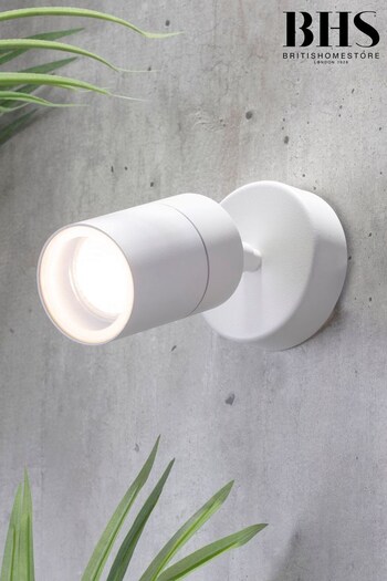 BHS White Leto 1 Spotlight Outdoor Light Without Lamps (T62603) | £16