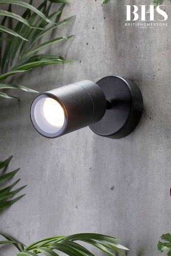 BHS Black Leto 1 Spotlight Outdoor Light Without Lamps (T62604) | £16