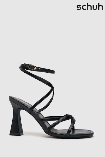 Schuh Black Serene Flared Heel Sandals (T63792) | £40