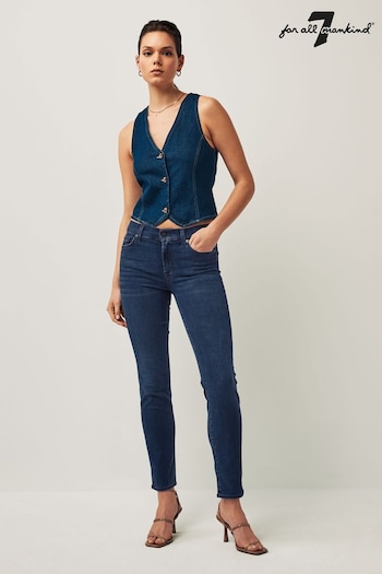 7 For All Mankind Roxanne Mid Rise Skinny Jeans (T64079) | £200
