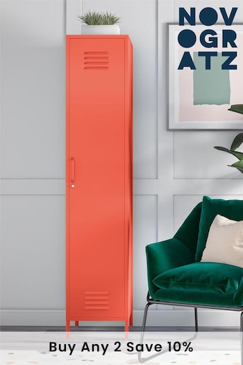 Novogratz Orange Cache Single Metal Locker Storage Cabinet (T64157) | £200