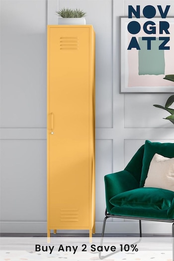 Novogratz Yellow Cache Single Metal Locker Storage Cabinet (T64158) | £200
