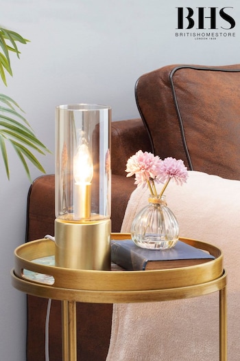 BHS Brass Cylinder Touch Lamp (T64536) | £35