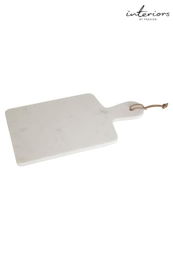 Interiors by Premier White Marble Rectangular Paddle Board (T65179) | £34