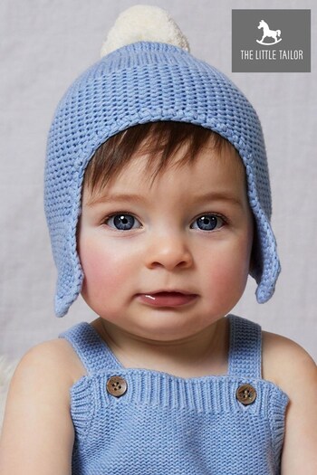 The Little Tailor solar Knitted Trapper Hat with Pom Pom (T65278) | £16