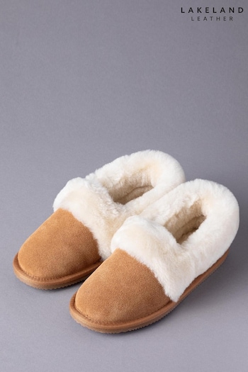 Lakeland Leather Ladies Sheepskin Cuff Slippers (T65292) | £75