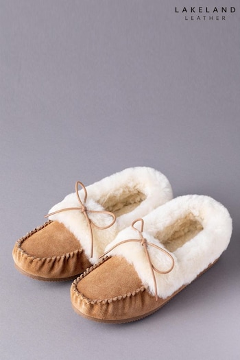 Lakeland Leather Ladies Sheepskin Moccasin Slippers (T65293) | £75