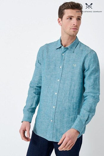 Crew Clothing Company Blue Cotton Classic Shirt (T65415) | £69