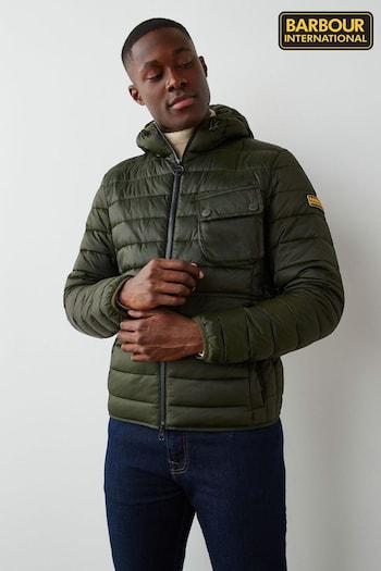 Barbour® International Racer Ouston Quilted Hooded Jacket (T65667) | £189 - £199