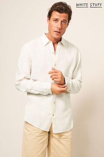 White Stuff Natural Pembroke LS Linen Shirt (T65697) | £55