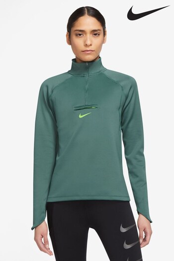 Nike Green Dri-FIT Element Trail Running Midlayer Top (T65905) | £60
