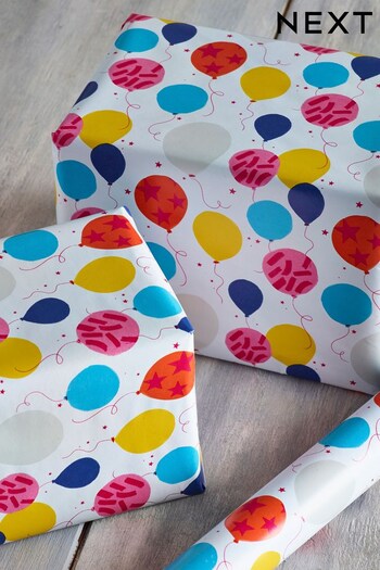 Blue 10 Metre Bright Balloons Wrapping Paper (T65992) | £5.50