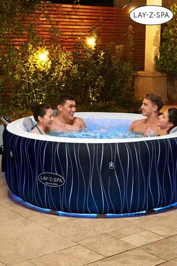Lay-Z-Spa Black Garden Hollywood AirJet 6 Person Hot Tub (T66289) | £680