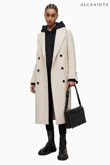 AllSaints Millie White Coat (T66446) | £399