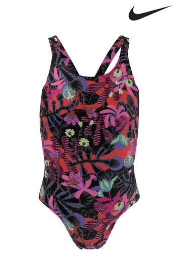 Nike Pink Hydrastrong Fastback Mutli Print Swimsuit (T66629) | £26