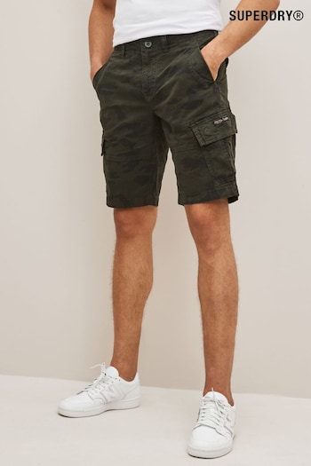 Superdry Green Organic Cotton Vintage Logo Jersey Shorts jeans (T66816) | £50