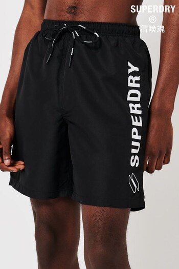 Superdry Black Code Appliqué Swim Shorts (T66946) | £40