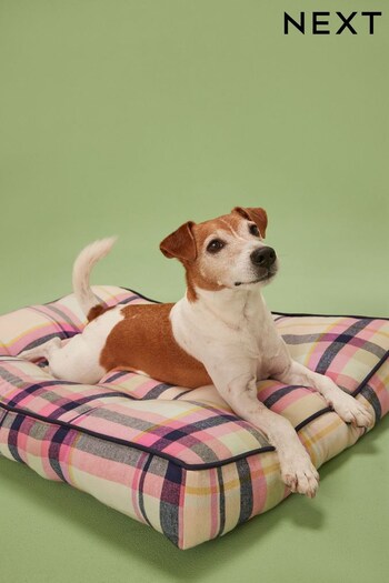 Pink Check Dog Bed (T67056) | £32 - £38