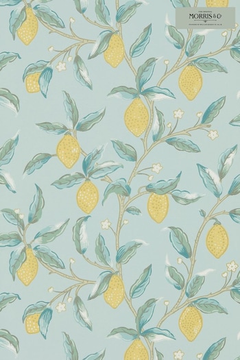 Morris & Co. Blue Lemon Tree Wallpaper Wallpaper (T67898) | £116