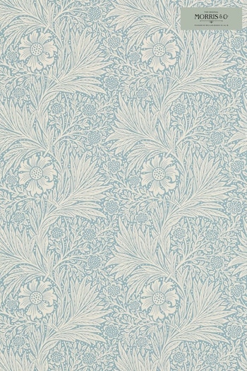 Morris & Co. Blue Marigold Wallpaper Wallpaper (T67907) | £94