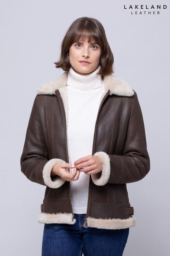 Lakeland Leather Cartmel Sheepskin Jacket in Chocolate Brown (T68017) | £349