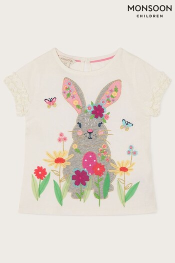 Monsoon Baby Natural Bunny T-Shirt (T68160) | £16 - £20