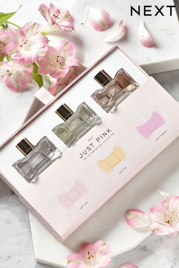 Set of 3 Just Pink 10ml Bow Shaped Eau de Parfum Perfume Set (T68593) | £15