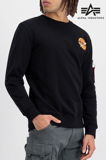 Alpha Industries NASA Davinci Black Sweater (T68680) | £95