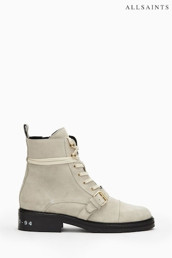 All Saints White Donita Stamp Boots (T68706) | £239