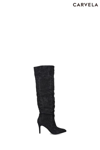 Carvela Black Stand Out Boots flat (T68759) | £219