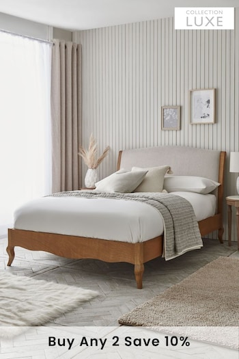 Wood and Light Natural Collection Luxe Josie Without Footend Bed Frame (T68829) | £650 - £850
