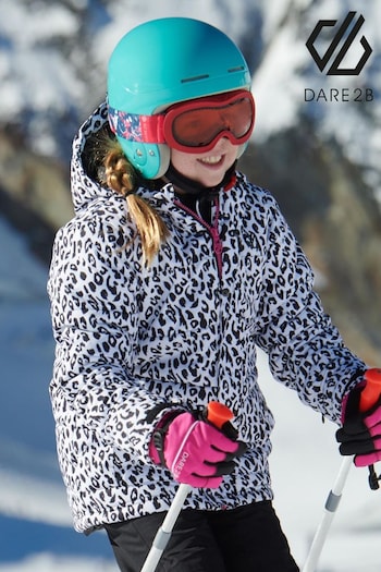 Black & White Dare 2b x Ariss-euShops Girls Impressing Ski Jacket (T68927) | £85