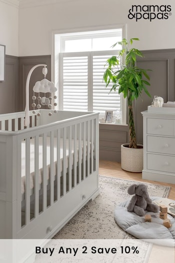 All Baby Unisex Grey Oxford 2 Piece Furniture Set Cot Bed (T68938) | £1,279
