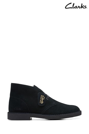 Clarks Black Beeswax Leather Desert Evo Boots strappy (T68956) | £110