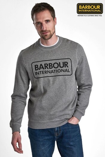 Barbour® International Large Grey Logo Sweatshirt (T69741) | £70