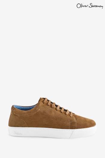 Oliver Sweeney Natural Hayle Tobacco Suede Trainers (T69815) | £149