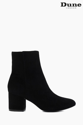 Dune London Ottack Low Block Heel Black Boots (T69870) | £140