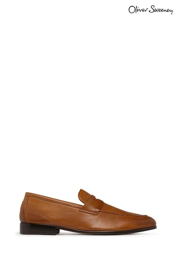 Oliver Sweeney Natural Keyworth Tumbled Calf Leather Penny Loafers (T70088) | £199