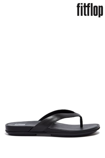 FitFlop Gracie Leather Flip-Flops (T70376) | £70