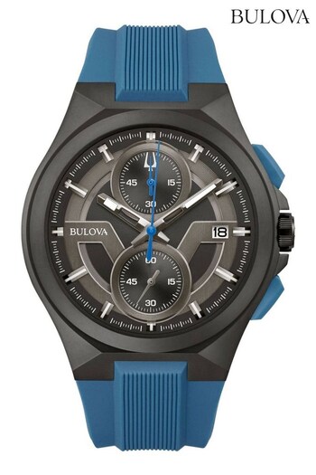 Bulova Gents Blue Maquina Chronograph Watch (T70553) | £329