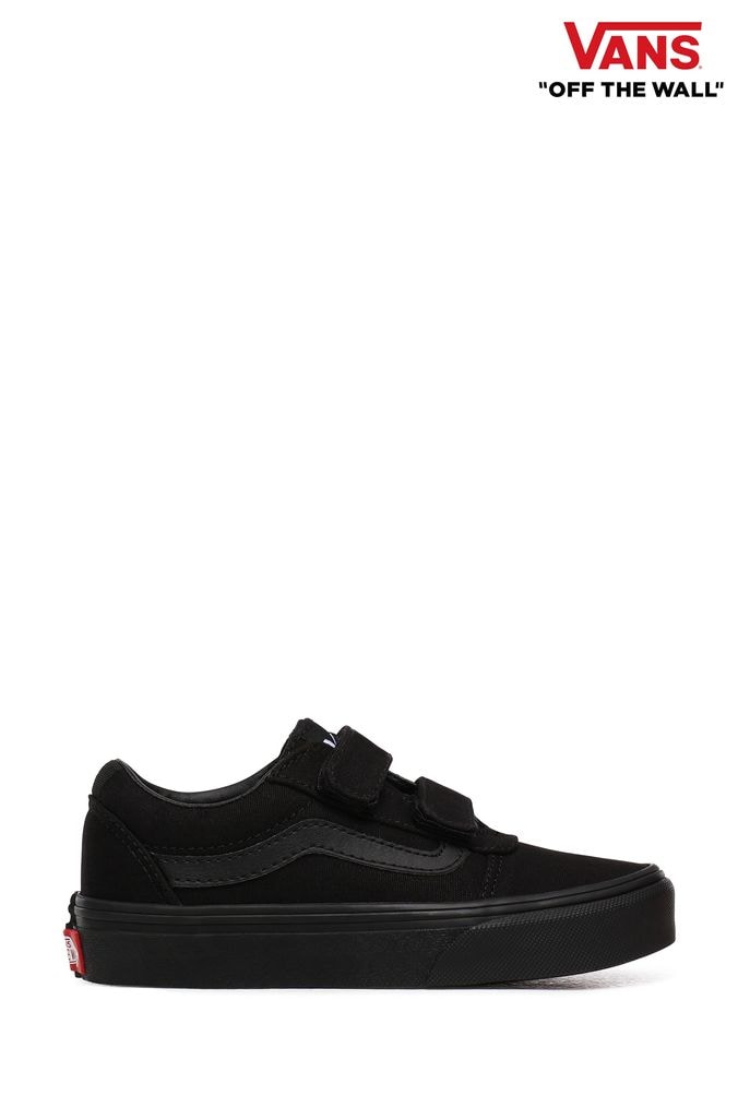 Girls black vans trainers store