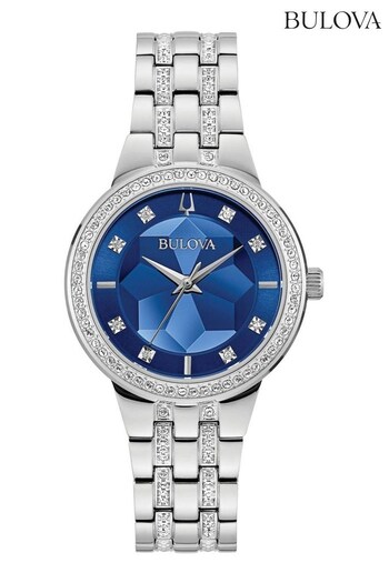 Bulova Ladies Silver Tone Phantom Crystal Watch (T70837) | £229