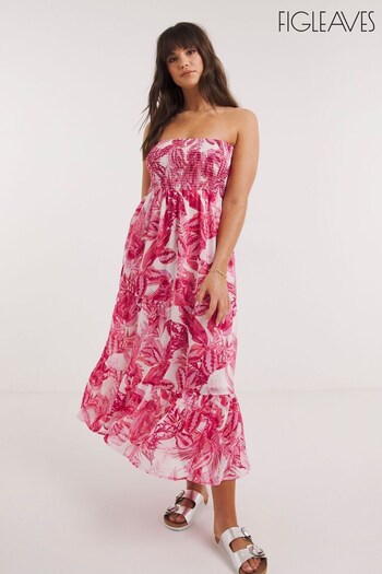 Figleaves Pink Fiji Tiered Beach Dress (T70916) | £50