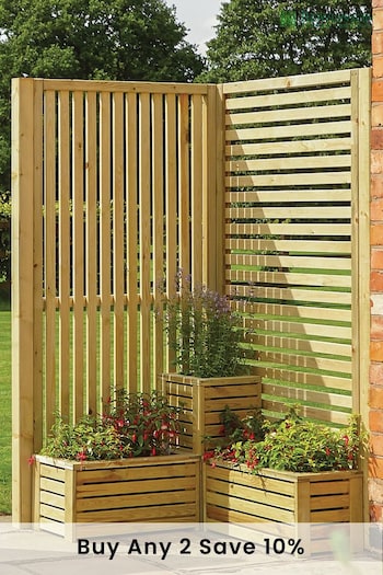 Rowlinson Natural Garden Creations Corner Set Planter (T70936) | £470