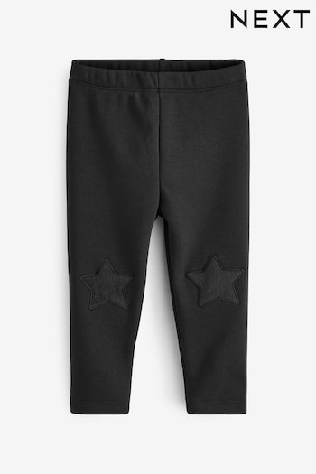 Black Cosy Fleece Lined Leggings metallic (3mths-7yrs) (T70960) | £6 - £8