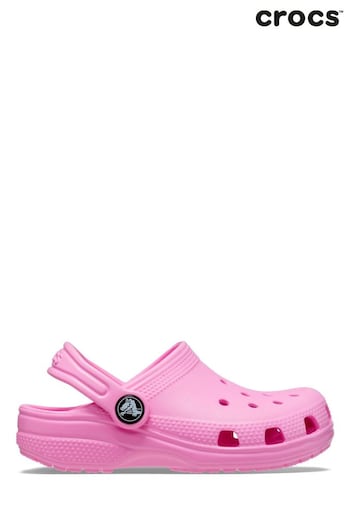Crocs Toddler Pink Classic Clogs Sandals Brooklyn (T70975) | £30