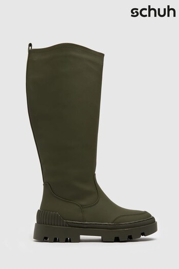 Schuh Green Devon Rubberised Knee Boots (T71018) | £60